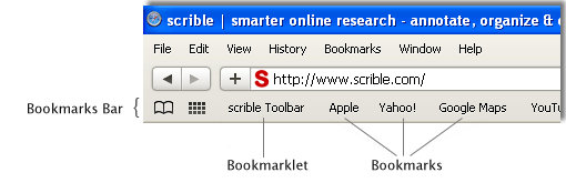 Bookmarklet screenshot in Safari
