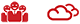 Collaboration in the cloud icon